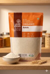 Organic Rava 1Kg by ( Pure & Sure)