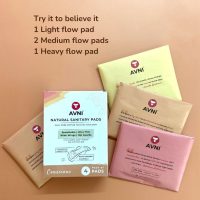 Avni Natural Cotton 240MM Sanitary Pads (R.) pack of 4