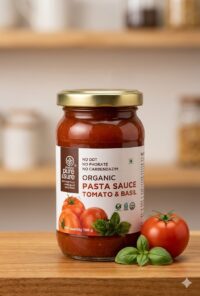 Organic Tomato & Basil Pasta Sauce By Pure & Sure -190gm