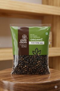 Organic Black Pepper Whole 100g (by Pure & Sure)