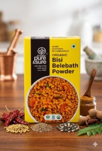 Organic Bisi Bele Bhath Powder 100g (By Pure & Sure)