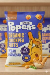 Organic Chickpea Puffs Vegan Parmesan Popeas