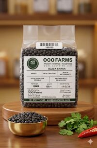Organic Black Bengal Gram / Kala Chana -5000gm by OOO Farms