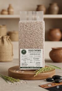 Organic Jasmine Black Rice Semi Polished -1Kg by OOO Farms