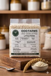 Organic Little Millet Flakes / Poha 250gm- by OOO Farms