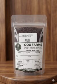 Organic Black Mustard Seed 100gm- by OOO Farms