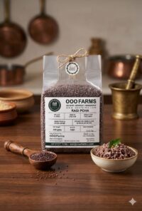 Organic Ragi Millet Flakes / Poha 250gm- by OOO Farms
