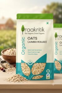 Organic Jumbo Rolled Oats 500gm- by Prakritik